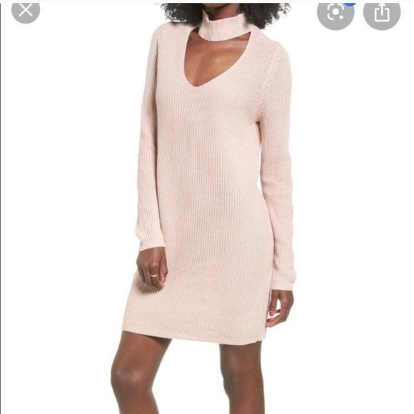 Nordstrom pink sweater dress - Picture 1 of 4